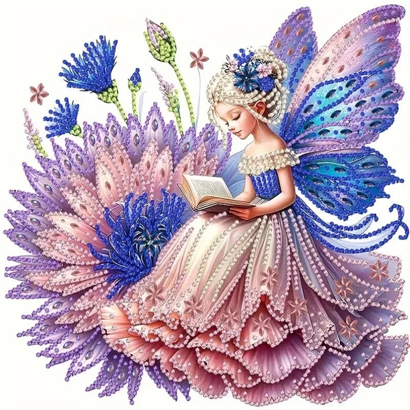 Fairy Diamond Painting Set - DIY Handicraft Set With Unique Shaped Crystals