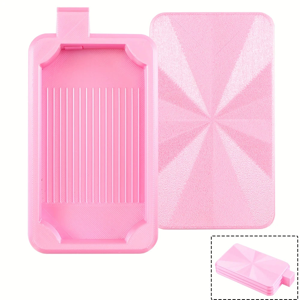 Gradient Color Diamond Art Tray With Lid, Diamond Painting Storage Box, DIY Crafts Tools Accessories