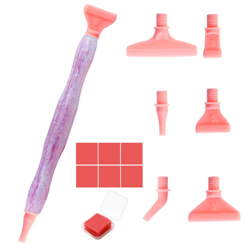 5D Resin Diamond Painting Pen Thread Metal Replacement Pen Heads Point Drill Pens With Glue Clay DIY Art Crafts Diamond Painting