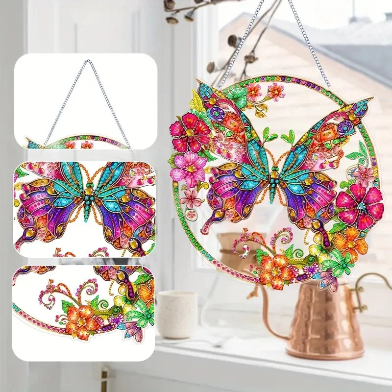 1pc/Set DIY Butterfly Diamond Painting Door Hanging Diamond Art Special Schapes