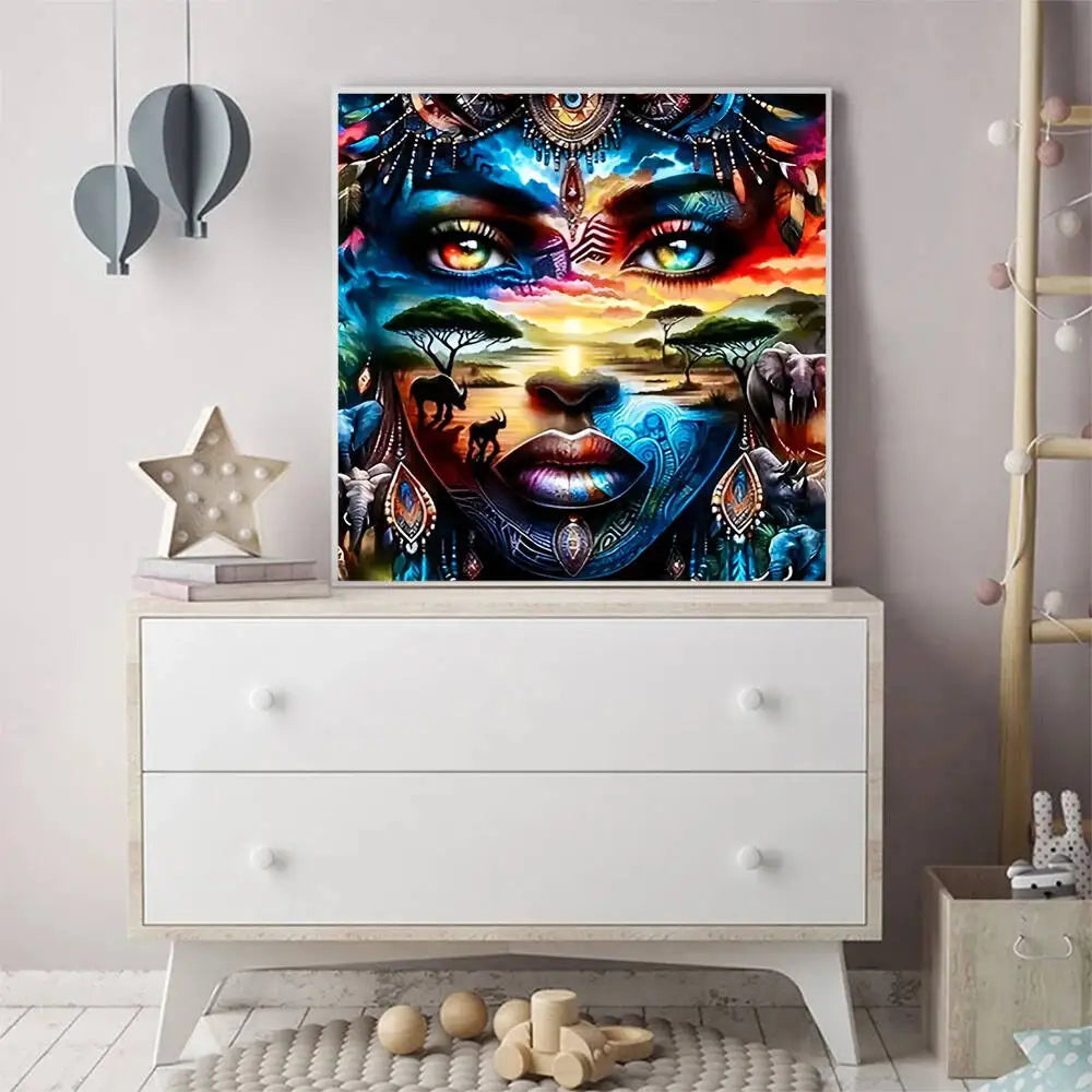 Evershine DIY Diamond Painting Woman / Elephant Full Square / Round Drill