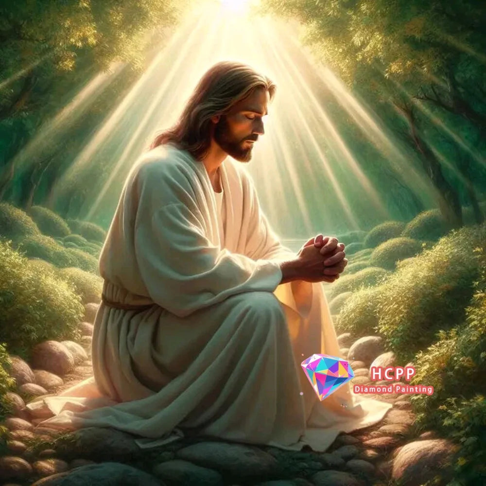 Portrait Jesus Diamond Painting Kit Square or Round Diamond 5D DIY