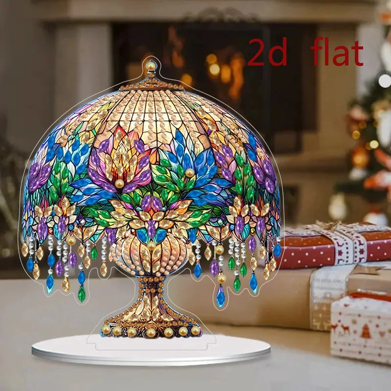 2D/ Flat Diamond Painting Decoration Ornament, DIY Unique Special Shapes Diamond Design, Suitable For Home, Bedroom, Office Desk