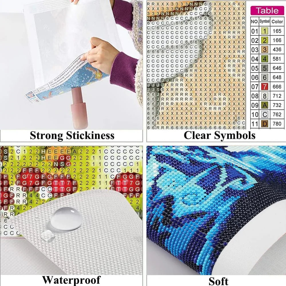 5D Diamond Painting Full Square / Round Family Poster Heart Text Love