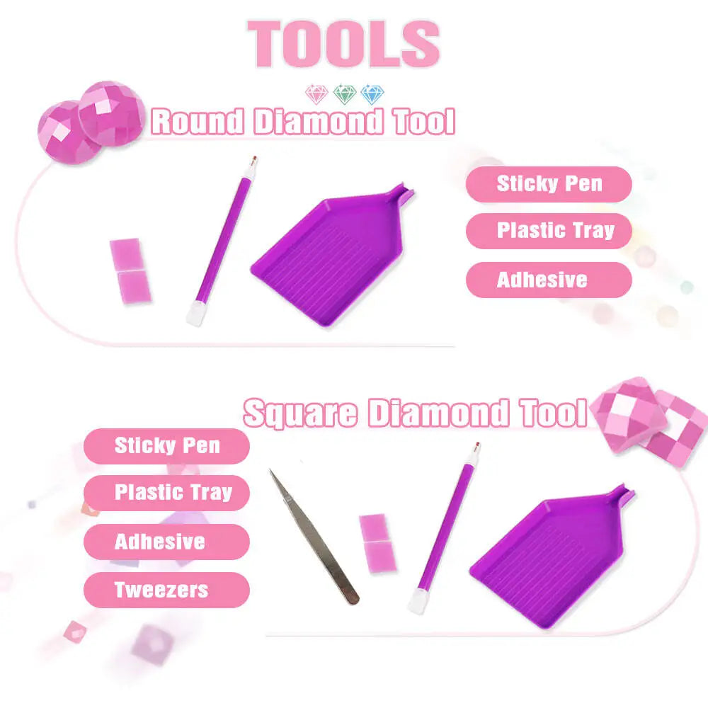 Huacan Cherry Blossom Diamond Painting Waterfall, DIY Landscape Full Square / Round Drill