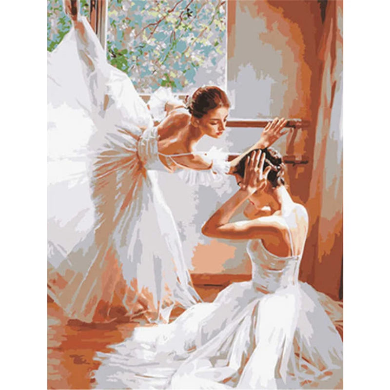 DIY Diamond Painting Ballet Woman, Rhinestone Kit 5D Portrait Picture Mosaic Handmade Art