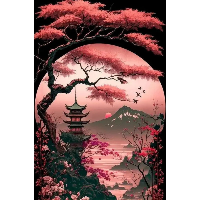 Full Diamond Painting Mosaic Moon 5D DIY Diamond Art Painting Landscape Round Drill