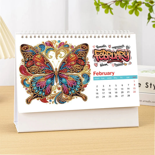2026 Calendar Diamond Painting, Calendar Set With Irregular Shaped Diamonds Diamond Painting Kit DIY Diamond Art Desk Calendar