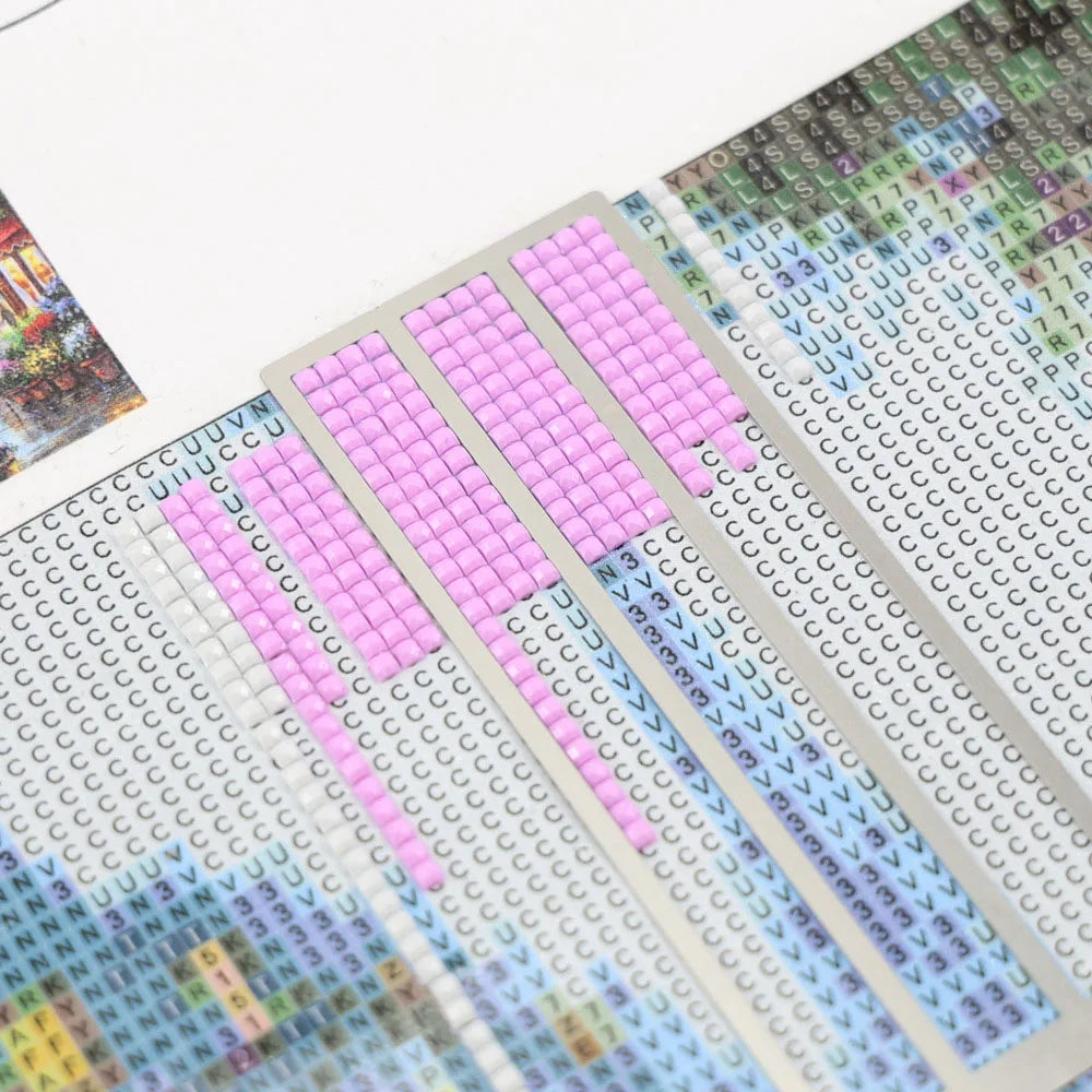 Diamond Painting Ruler DIY Diamond Pasted Drawing Ruler for Quick Spot Fix Alignment Tool, Choose Square or Round Ruler