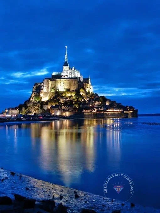 France Castle Mont Saint Michel Diamond Painting Kit 5D DIY Diamond Embroidery Cross Handmade Art Exquisite Gift Home Decoration