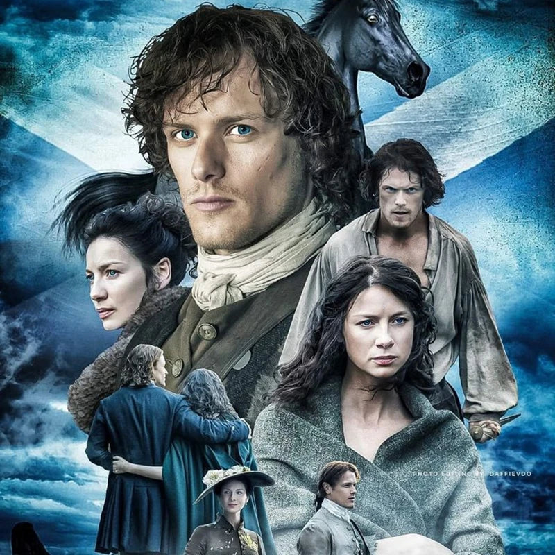 Outlander Diamond Painting Kit Claire Randall, Jamie Fraser Portrait DIY Round Drill