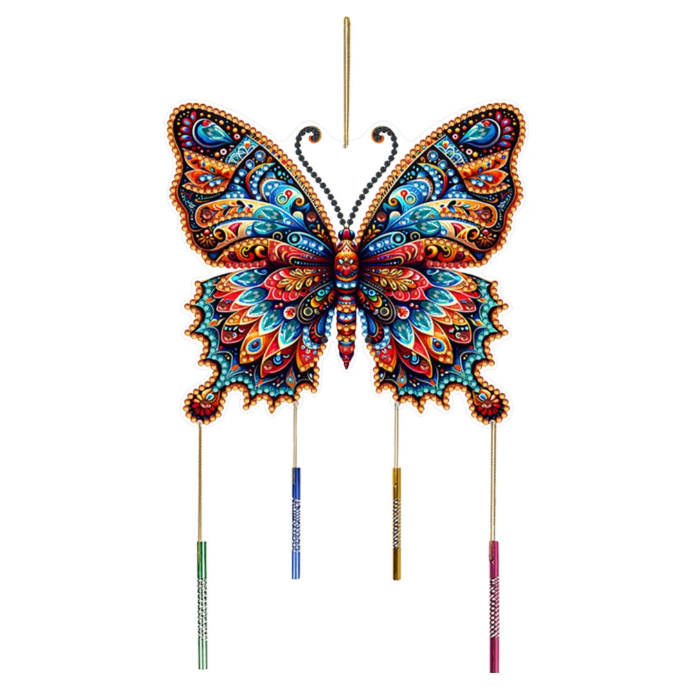 Double Sided Special Shaped Cute Animal Diamond Painting Hanging Wind Chime ,DIY 5D Crystal Rhinestone Wind Bell Kits Home Decor
