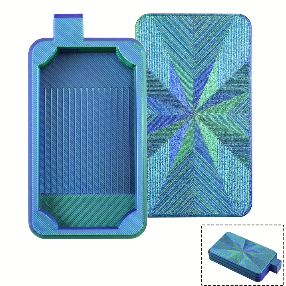 Gradient Color Diamond Art Tray With Lid, Diamond Painting Storage Box, DIY Crafts Tools Accessories
