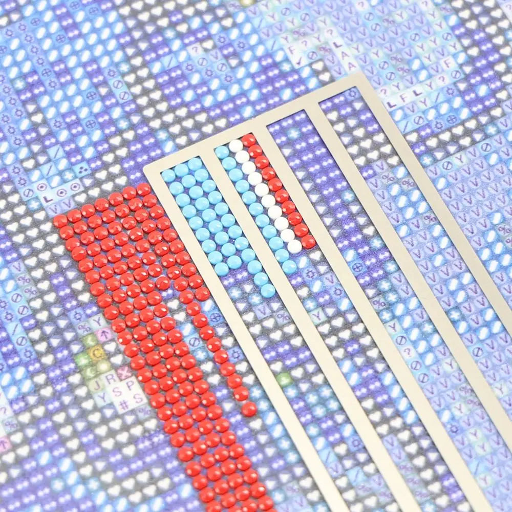 DIY Diamond Painting Ruler Textured Grid Tool Non-Slip Straight Drill Ruler Metal Diamond Painting Drill Ruler