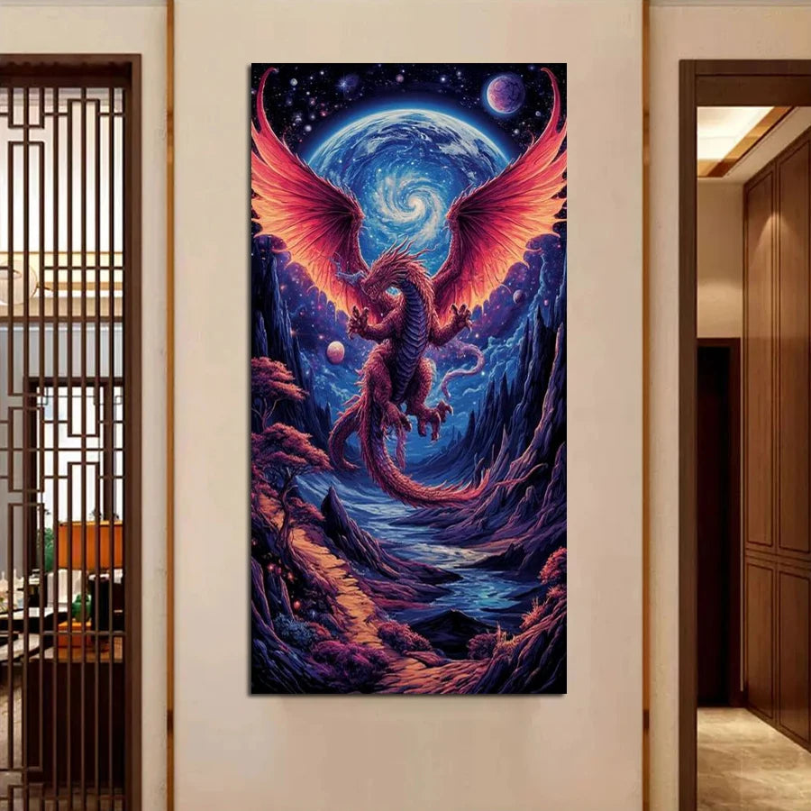 Dragon Picture Large Size DIY Diamond Art Painting Full Square / Round Drill
