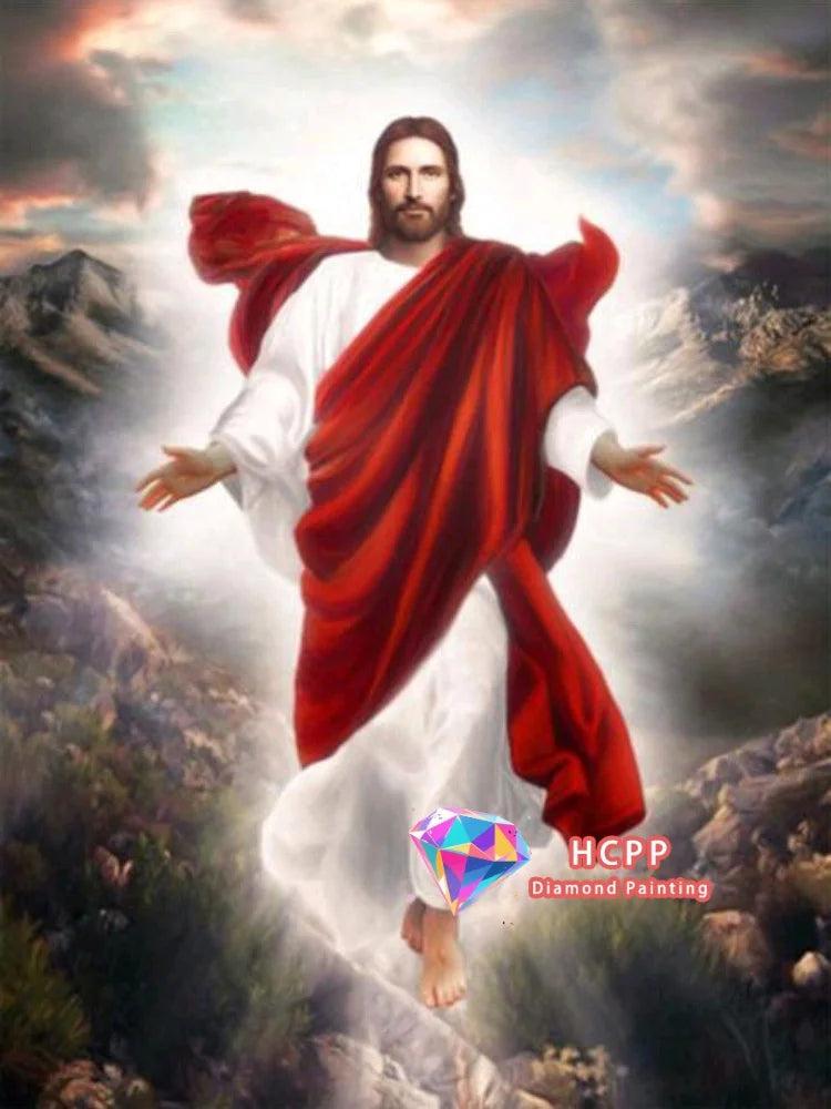 Jesus, Virgin Mary Diamond Painting Kit Square or Round Diamond 5D DIY Religious Mosaic