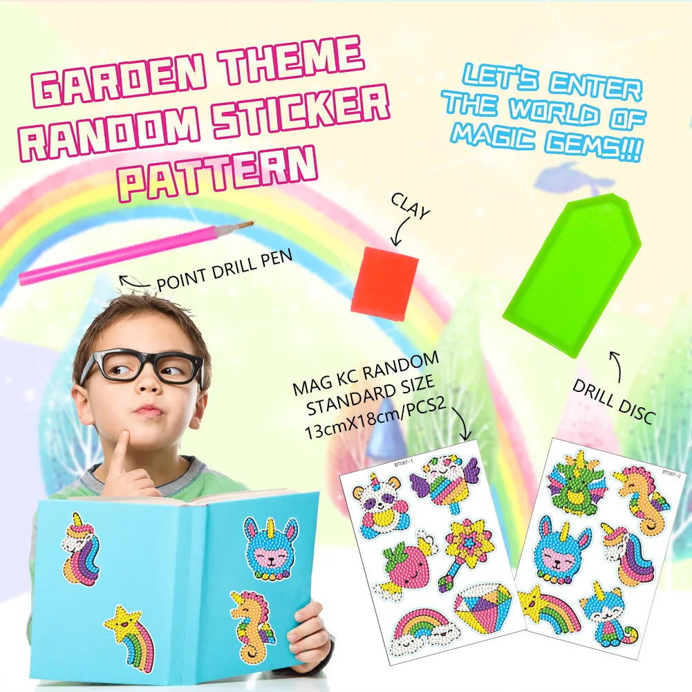 Diamond Sticker DIY Diamonds Art Diamonds Painting Stickers Cute Cartoon Pattern