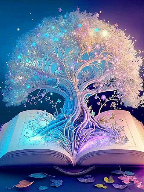 5D DIY Diamond Painting Fantasy Moon Tree Landscape Full Round Drill