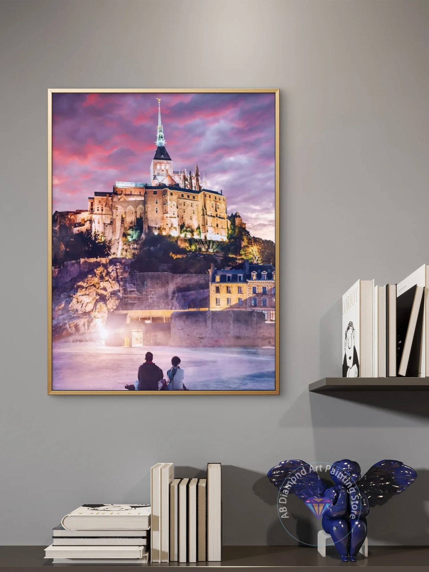 France Castle Mont Saint Michel Diamond Painting Kit 5D DIY Diamond Embroidery Cross Handmade Art Exquisite Gift Home Decoration