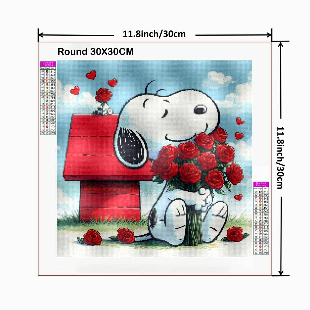 Cartoon Comics Snoopy Diamond Painting DIY Full Round Drill