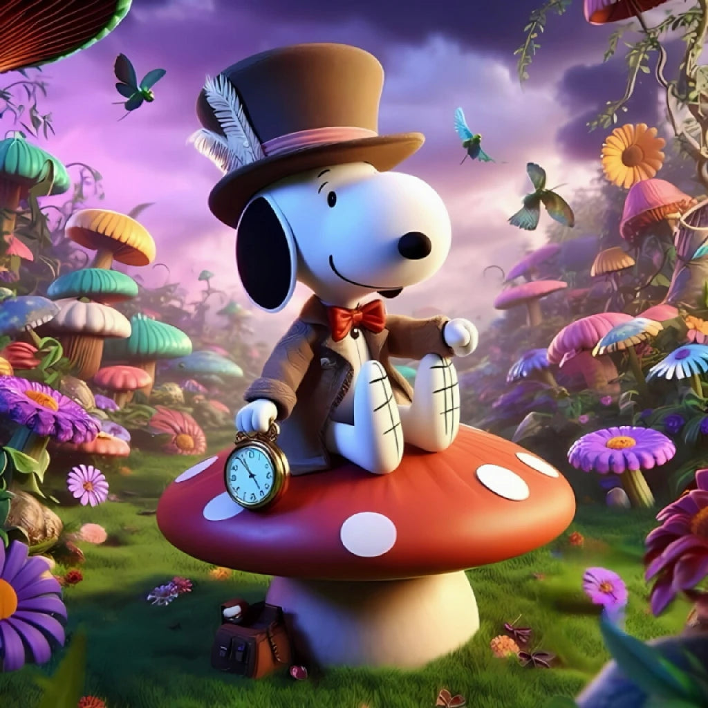 Snoopy Cartoon 5D DIY Art Diamond Round Drills