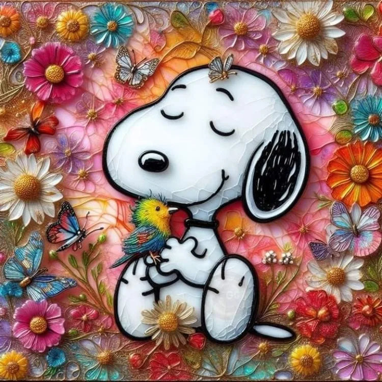 Cute Snoopy Peanuts DIY Diamond Art Painting Kits Full Round Drill