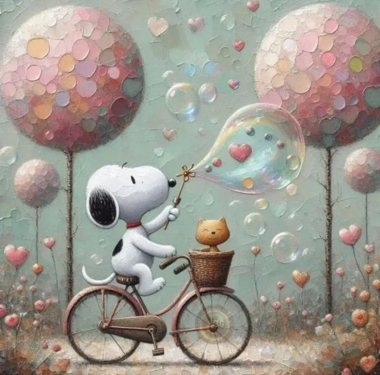 Cute Snoopy Peanuts DIY Diamond Art Painting Kits Full Round Drill