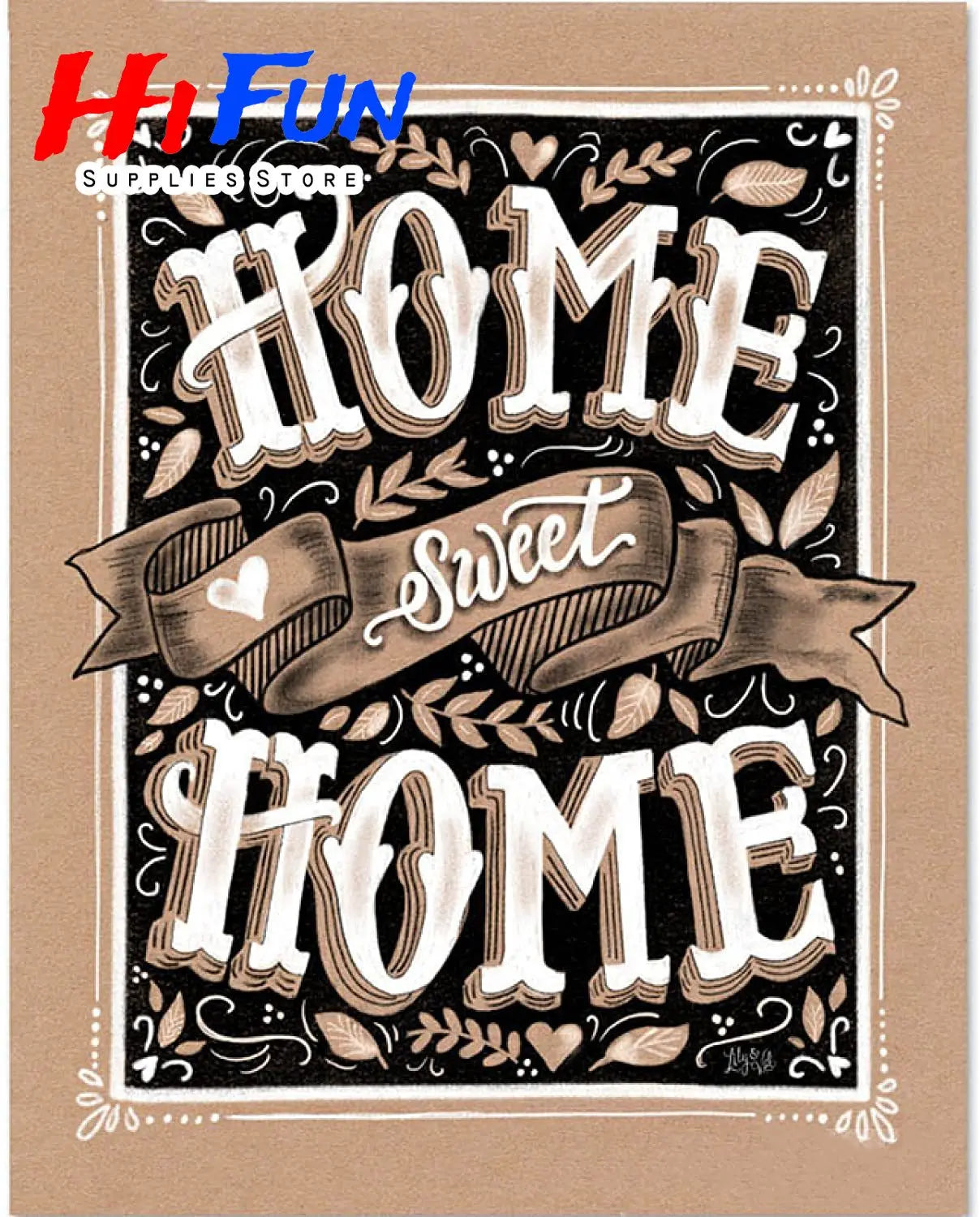 5D Diamond Painting Full Square / Round Family Poster Heart Text Love