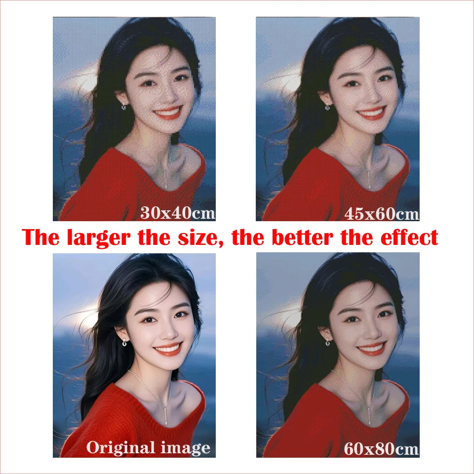 DIY Diamond Painting Beauty Girl Diamond Art Painting Full Square / Round Flower 5D