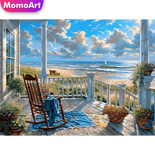 Full Square or Round DIY Diamond Painting Seaside Landscape