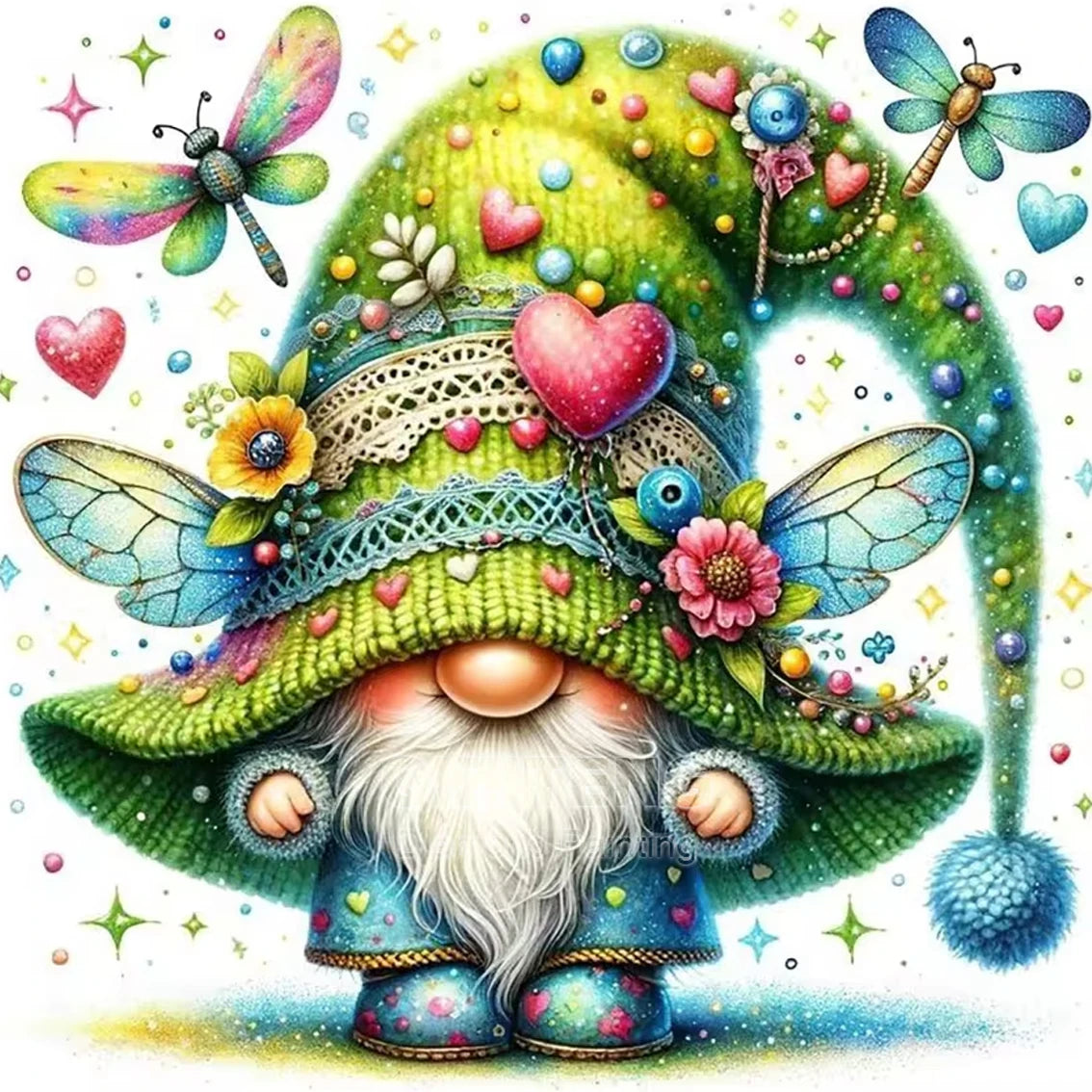 DIY Christmas Diamond Painting Gnome Full Diamond Mosaic Cartoon Elf Cross Stitch Set Art Festival Home Decoration Gift