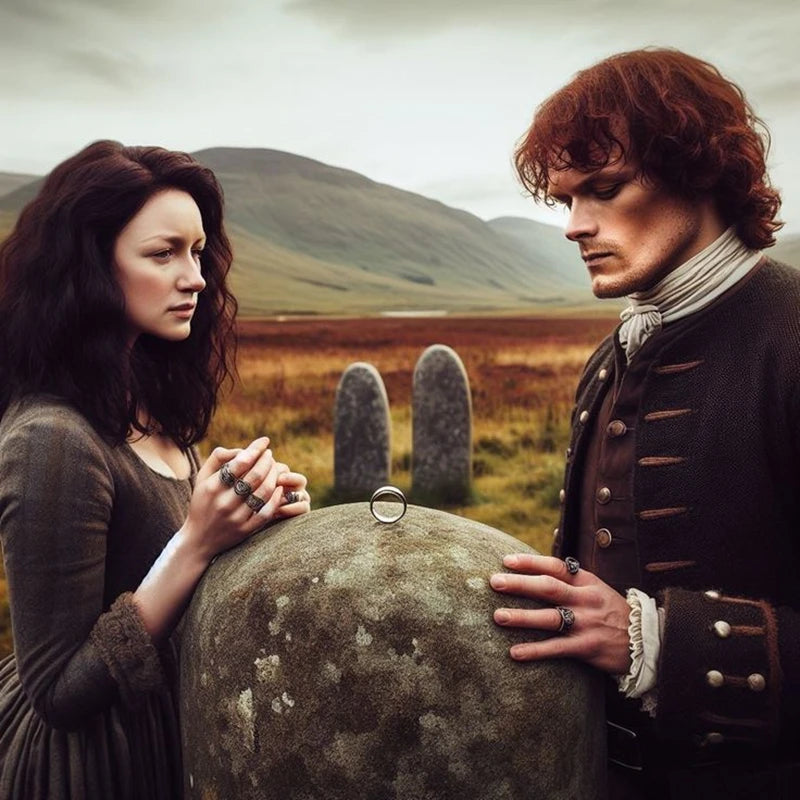 Outlander Diamond Painting Kit Claire Randall, Jamie Fraser Portrait DIY Round Drill