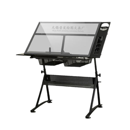 Wooden Lifting Drawing Table Art Classroom Student Drawing Table Tilting Desktop Engineer Drawing Table