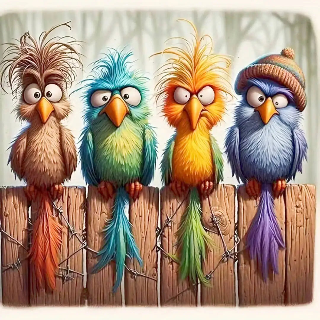 Huacan 5D DIY Diamond Painting Cartoon Bird Full Square / Round Drill Rhinestones Mosaic Art
