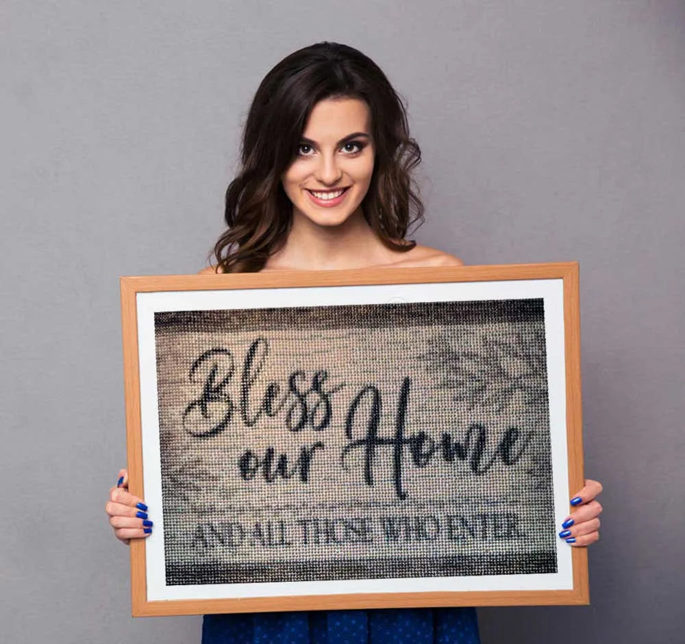 5D Diamond Painting Full Square / Round Family Poster Heart Text Love