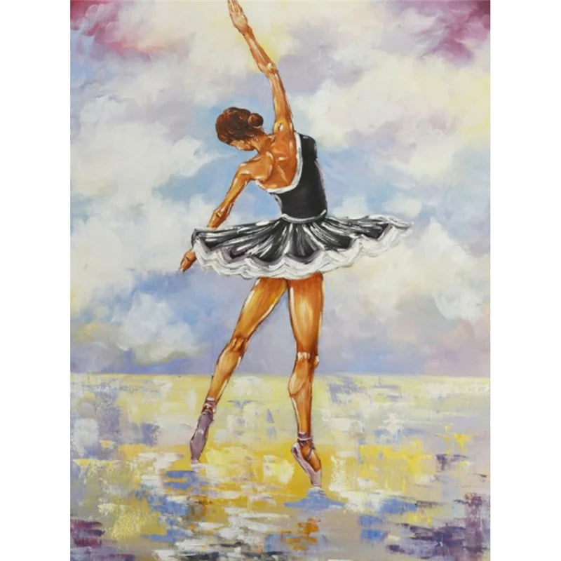 DIY Diamond Painting Ballet Woman, Rhinestone Kit 5D Portrait Picture Mosaic Handmade Art