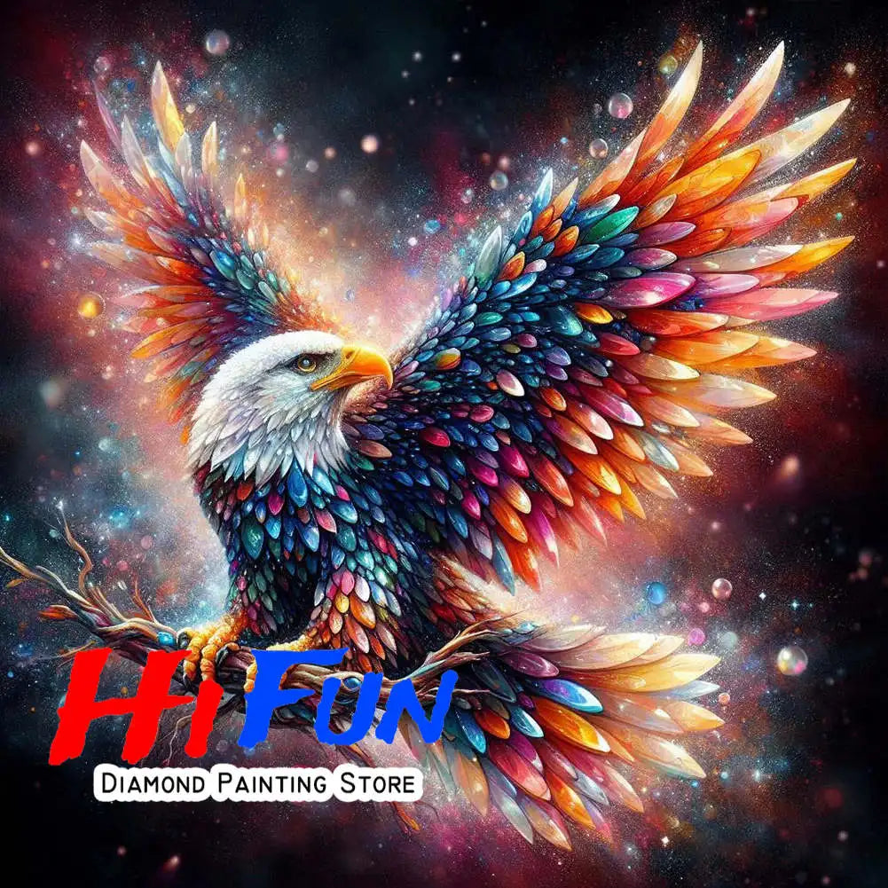 USA Red White Blue Eagle Flag, DIY Diamond Painting Kits Statue of Liberty, Square/Round Drills