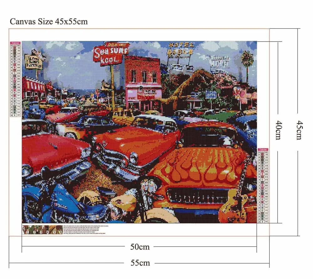 Vintage Classic Cars Diamond Painting, Square / Round Drill Diamond Art Kits, Automotive Art