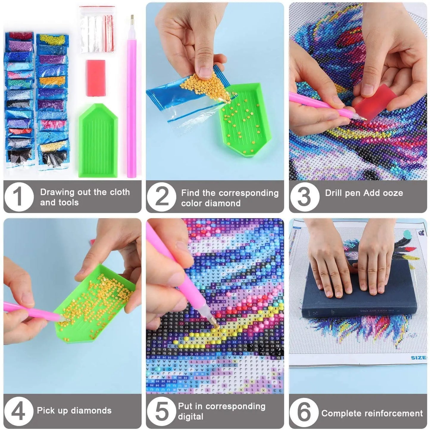 Inspirational/Motivational/Quote/Phrases Diamond Painting Kits Full Drill DIY Square/Round Drills