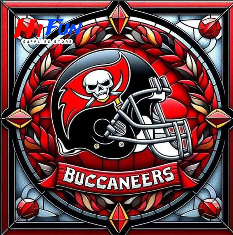 Full Drill Diamond Painting American Traditional Style Football Helmets For Sports Fans Full Square / Round Drill