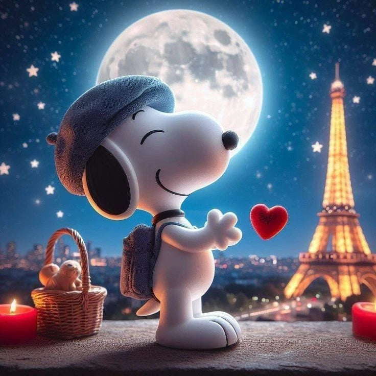 Kawaii Snoopy Cartoon Comics Diamond Painting, DIY Partial Round Drill