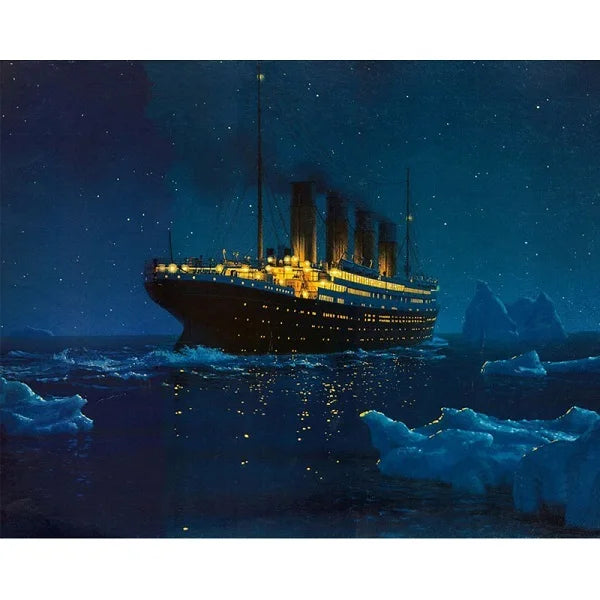 Titanic 5D DIY Diamond Painting Kits Full Square Or Round Diamond Wall Art