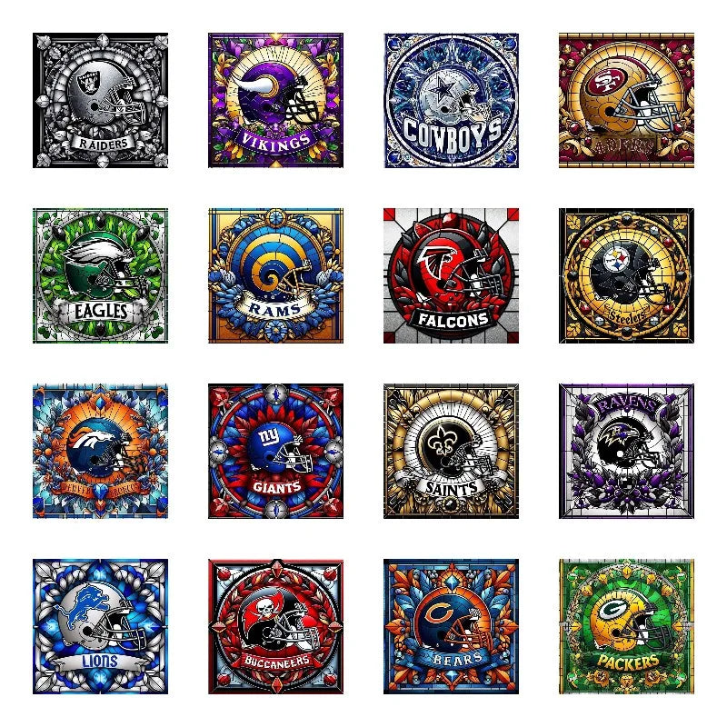 Full Drill Diamond Painting American Traditional Style Football Helmets For Sports Fans Full Square / Round Drill