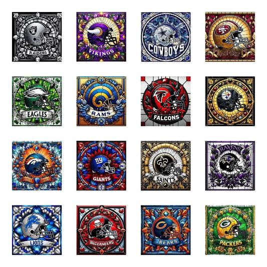 Full Drill Diamond Painting American Traditional Style Football Helmets For Sports Fans Full Square / Round Drill