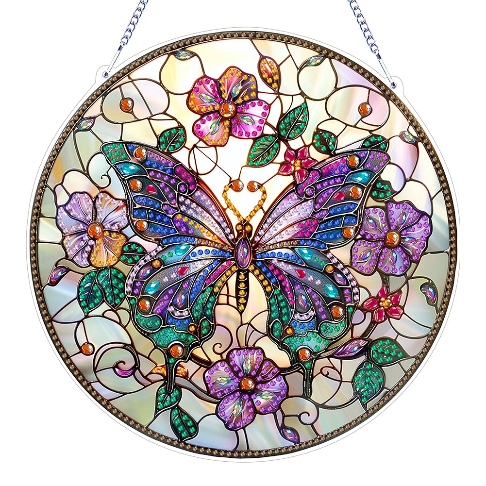Double Sided Special Shaped Cute Animal Rhinestone Diamond Art Window Pendants, DIY Diamond Painting Hanging Ornament For Adults
