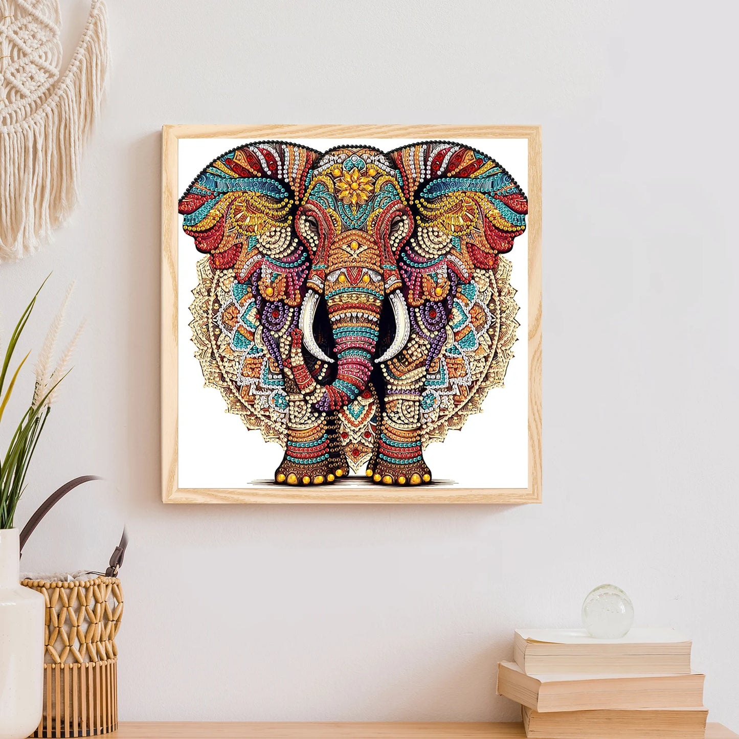 5D DIY Diamond Painting Kit Elephant Pattern Decoration DIY Alien Drill Diamond Mosaic Art Gift Crafts Wall Home Decoration
