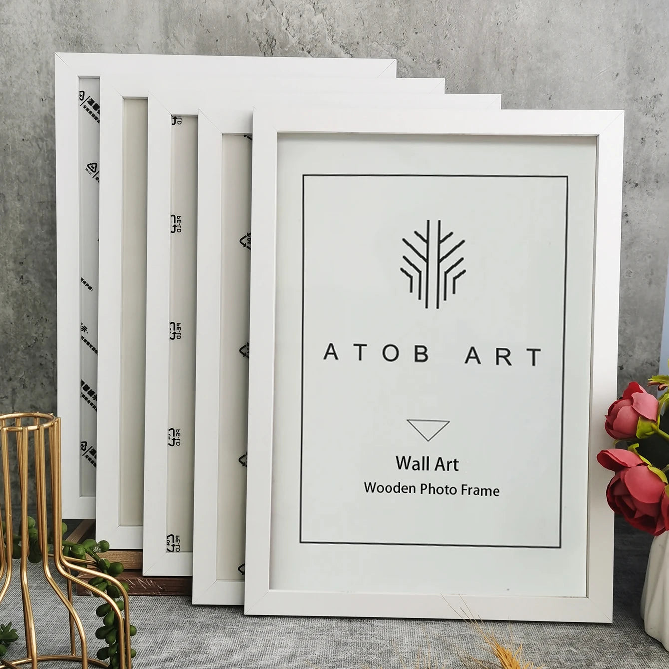 5Pcs Wooden Photo Frames For Picture Wall 10X15 15X20 20X25 A4 Pictures Frame Stand For Pictures