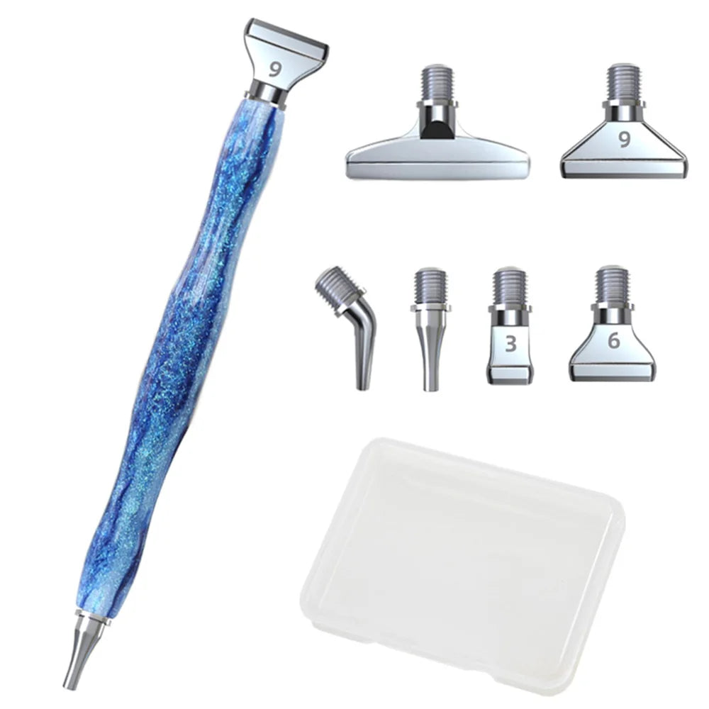 5D Resin Diamond Painting Pen Thread Metal Replacement Pen Heads Point Drill Pens With Glue Clay DIY Art Crafts Diamond Painting