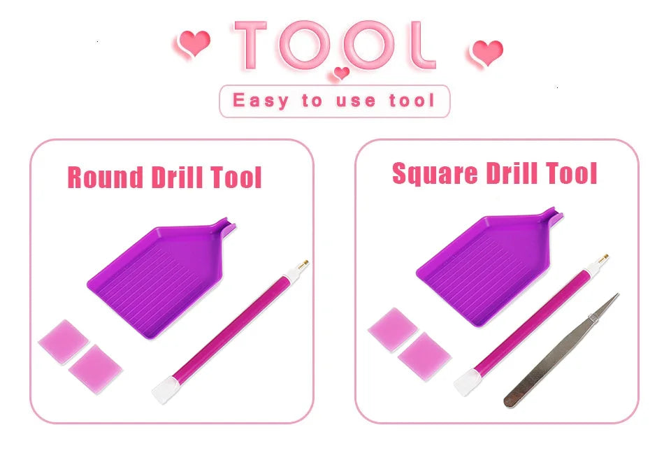 Huacan DIY Diamond Painting 5D Roses Flower Hand Full Round / Square Drill