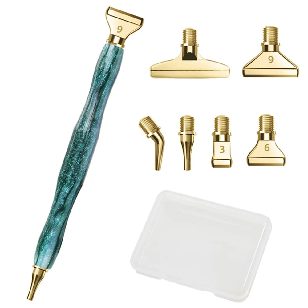 5D Resin Diamond Painting Pen Thread Metal Replacement Pen Heads Point Drill Pens With Glue Clay DIY Art Crafts Diamond Painting